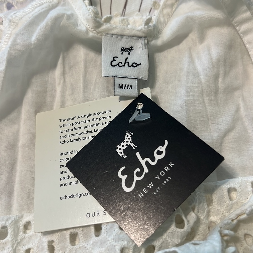 🔥🔥NWT ECHO Sheer Eyelet Midi Dress - Picture 6 of 11